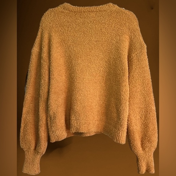 SANCTUARY Butterscotch Plush Bishop Sleeve Crew Neck Sweater, Size Medium, GUC. - Picture 8 of 10